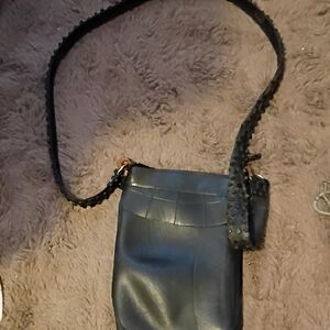 Elegant Black Crossbody Bag Made Out Of A Tire